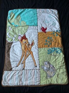 Vintage Bambi Nursery Quilt Blanket